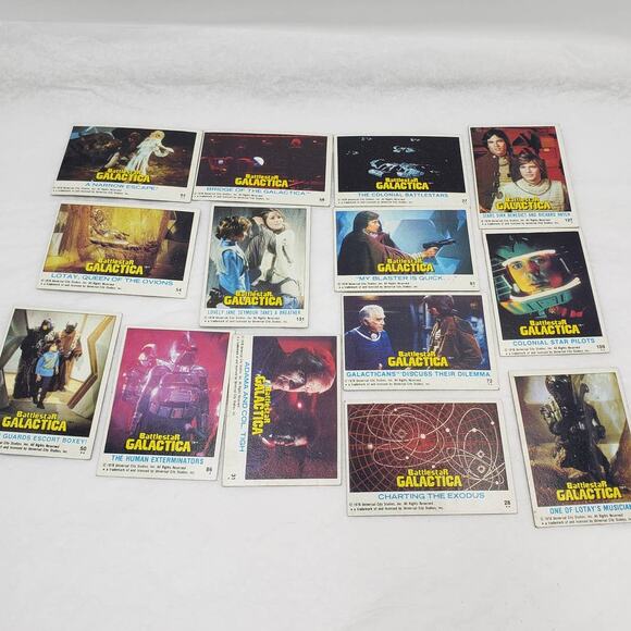 1978 Topps Battlestar Galactica Trading Cards Lot of 14 Vintage - Picture 12 of 12